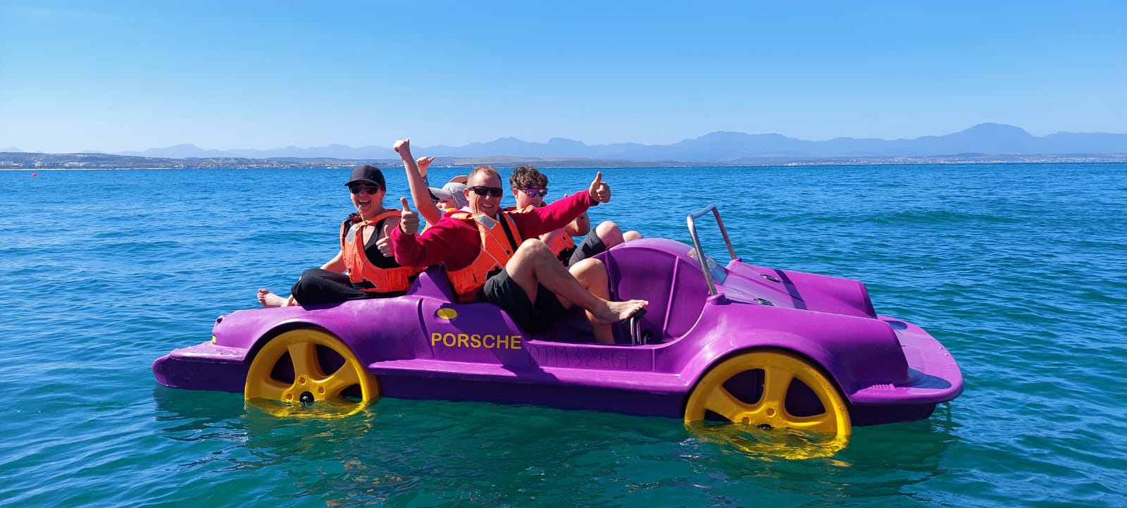 Family enjoying pedal boats at TrapBoodjie